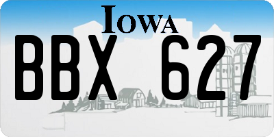 IA license plate BBX627