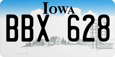 IA license plate BBX628
