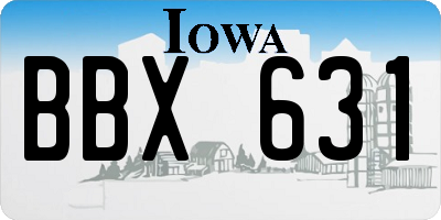 IA license plate BBX631