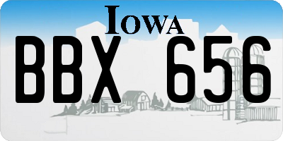 IA license plate BBX656