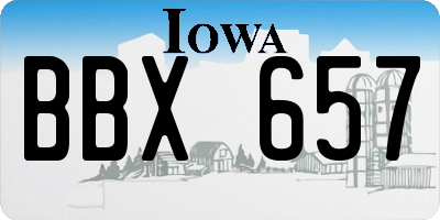 IA license plate BBX657