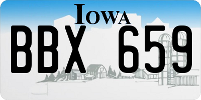 IA license plate BBX659