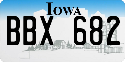 IA license plate BBX682