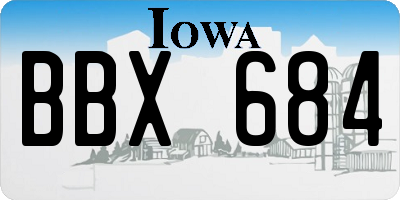 IA license plate BBX684