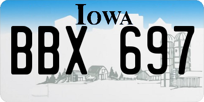 IA license plate BBX697