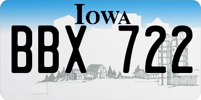 IA license plate BBX722