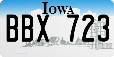 IA license plate BBX723