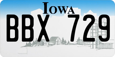 IA license plate BBX729
