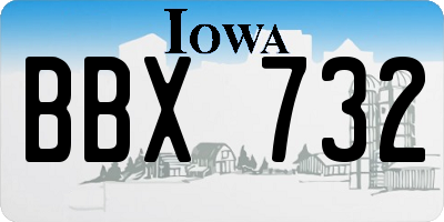 IA license plate BBX732