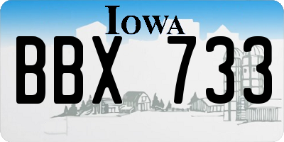 IA license plate BBX733