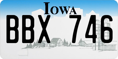 IA license plate BBX746