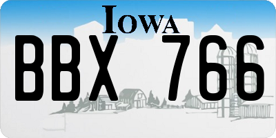 IA license plate BBX766