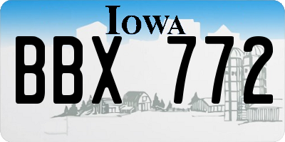 IA license plate BBX772