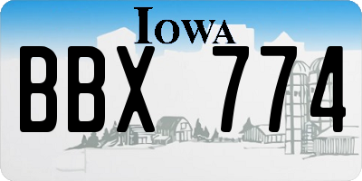 IA license plate BBX774