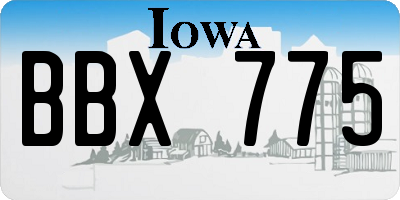 IA license plate BBX775