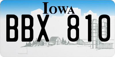 IA license plate BBX810