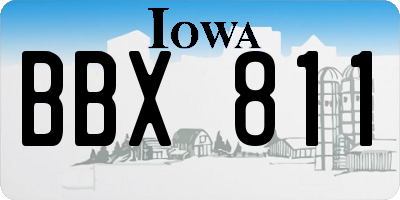 IA license plate BBX811