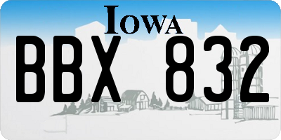 IA license plate BBX832