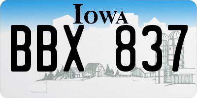 IA license plate BBX837