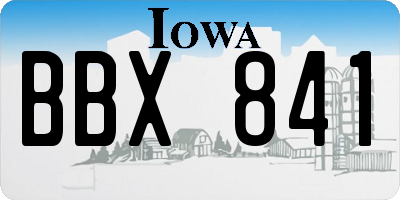 IA license plate BBX841