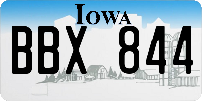 IA license plate BBX844