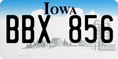 IA license plate BBX856