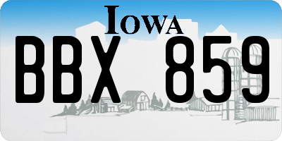 IA license plate BBX859