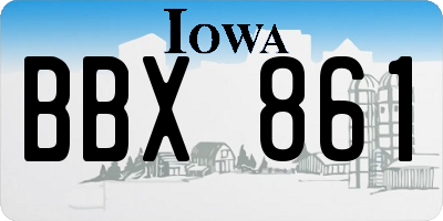IA license plate BBX861