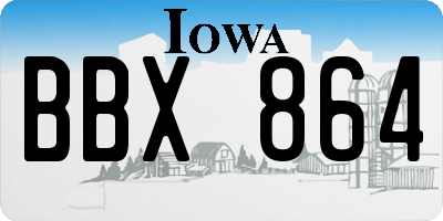 IA license plate BBX864