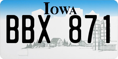 IA license plate BBX871
