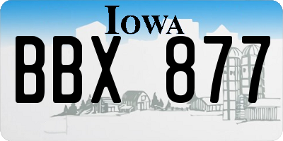 IA license plate BBX877