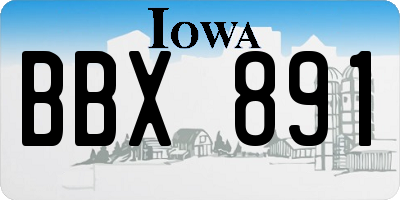 IA license plate BBX891