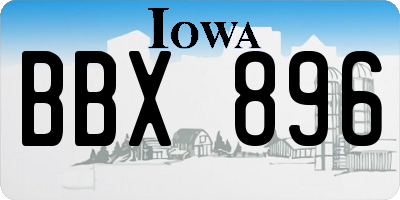 IA license plate BBX896