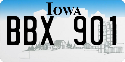 IA license plate BBX901