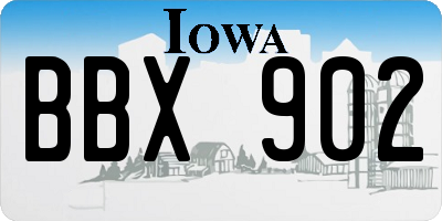 IA license plate BBX902