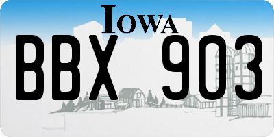IA license plate BBX903