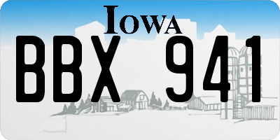 IA license plate BBX941