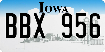IA license plate BBX956