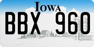 IA license plate BBX960
