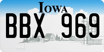 IA license plate BBX969