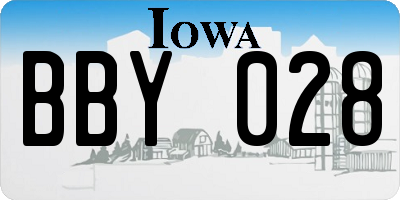 IA license plate BBY028