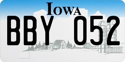 IA license plate BBY052