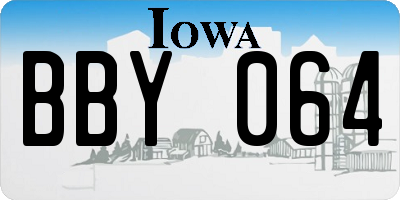 IA license plate BBY064