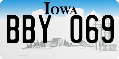 IA license plate BBY069