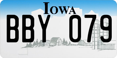 IA license plate BBY079