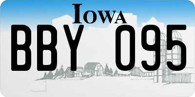 IA license plate BBY095