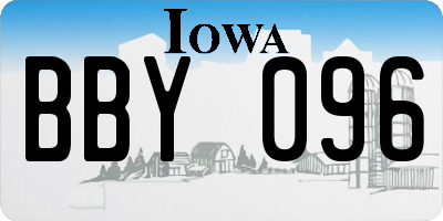 IA license plate BBY096