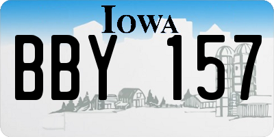 IA license plate BBY157