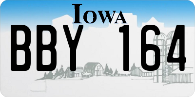 IA license plate BBY164