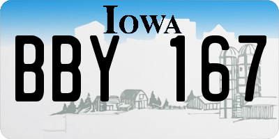 IA license plate BBY167